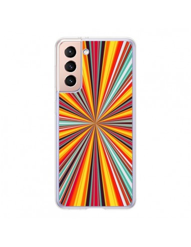 Coque Samsung Galaxy S21 5G Horizon Bandes Multicolores - Maximilian San