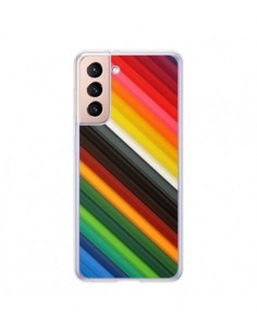 Coque Samsung Galaxy S21 5G Arc en Ciel Rainbow -...