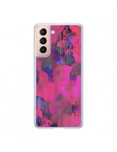 Coque Samsung Galaxy S21 5G Fleurs Rose Lysergic Pink -...