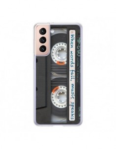 Coque Samsung Galaxy S21 5G Cassette Words K7 -...