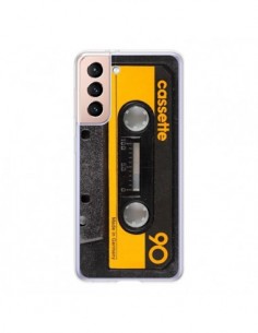 Coque Samsung Galaxy S21 5G Yellow Cassette K7 -...