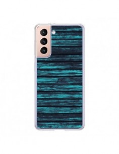 Coque Samsung Galaxy S21 5G Blue Moon Wood Bois -...