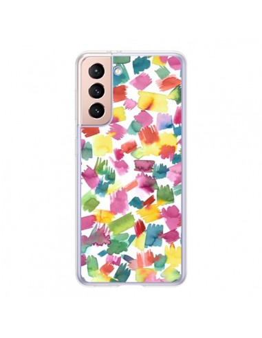 Coque Samsung Galaxy S21 5G Abstract Spring Colorful - Ninola Design