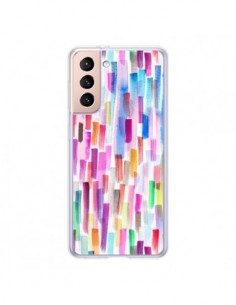 Coque Samsung Galaxy S21 5G Colorful Brushstrokes...