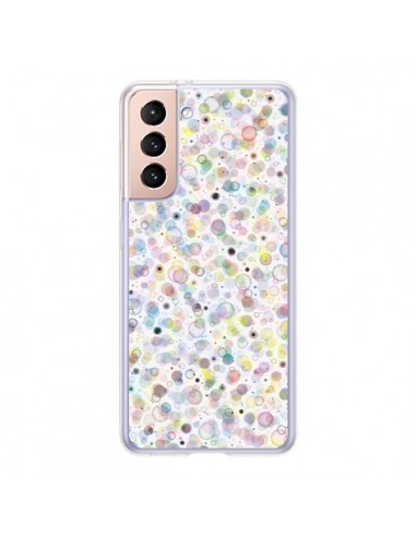 Coque Samsung Galaxy S21 5G Cosmic Bubbles Multicolored - Ninola Design