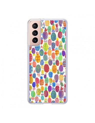 Coque Samsung Galaxy S21 5G Cute Pineapples - Ninola Design