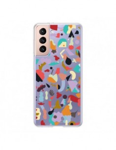 Coque Samsung Galaxy S21 5G Dreamy Animal Shapes White -...