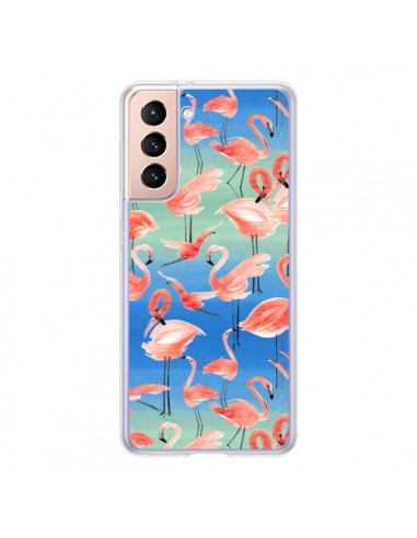 Coque Samsung Galaxy S21 5G Flamingo Pink - Ninola Design