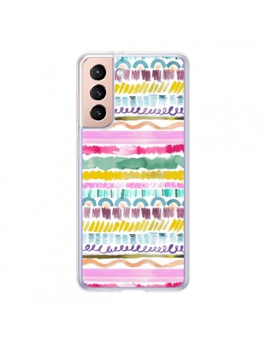 Coque Samsung Galaxy S21 5G Garlands Tribal - Ninola Design