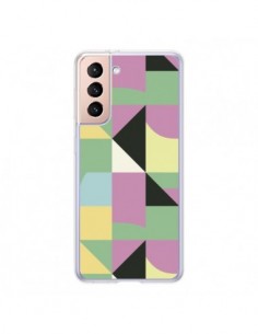 Coque Samsung Galaxy S21 5G Ink Flowers Yellow - Ninola...