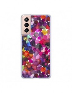 Coque Samsung Galaxy S21 5G Moody Geometry Rustic Brown -...