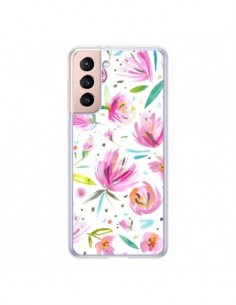 Coque Samsung Galaxy S21 5G Painterly Waterolor Texture -...
