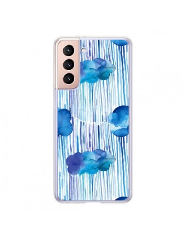 Coque Samsung Galaxy S21 5G Rain Stitches Neon - Ninola Design