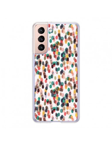 Coque Samsung Galaxy S21 5G Rainbow Lace Neon - Ninola Design