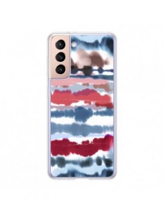 Coque Samsung Galaxy S21 5G Smoky Marble Watercolor Dark...