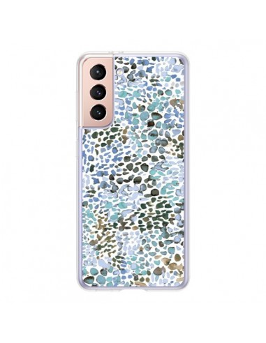 Coque Samsung Galaxy S21 5G Smoky Marble Watercolor Pink - Ninola Design