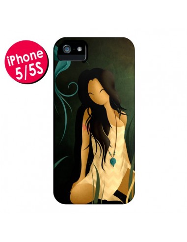 Coque Femme Indienne Pocahontas pour iPhone 5 et 5S - LouJah