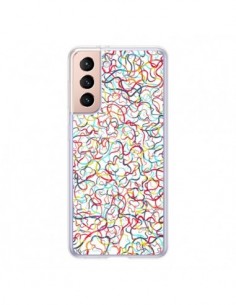 Coque Samsung Galaxy S21 5G Water Drawings White - Ninola...