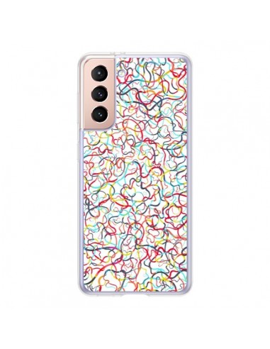 Coque Samsung Galaxy S21 5G Water Drawings White - Ninola Design