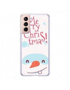 Coque Samsung Galaxy S21 5G Bonhomme de Neige Merry...