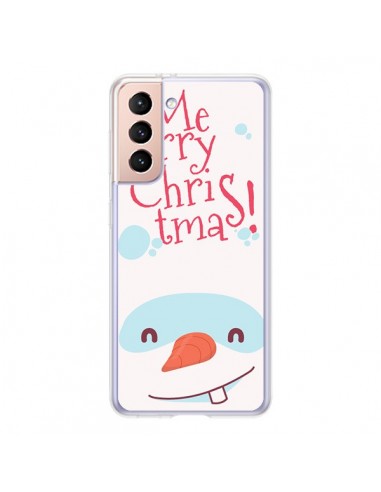 Coque Samsung Galaxy S21 5G Bonhomme de Neige Merry Christmas Noël - Nico
