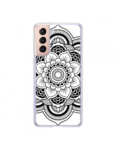 Coque Samsung Galaxy S21 5G Mandala Noir Azteque - Nico