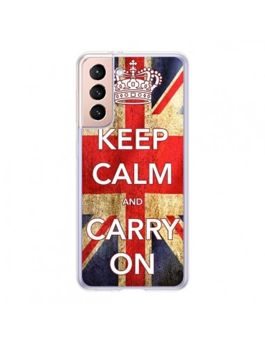 Coque Samsung Galaxy S21 5G Keep Calm and Carry On - Nico