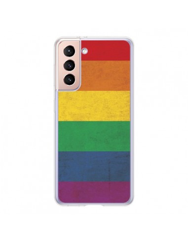 Coque Samsung Galaxy S21 5G Drapeau Arc En Ciel Gay - Nico