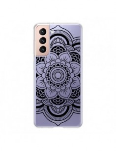 Coque Samsung Galaxy S21 5G Mandala Noir Azteque...