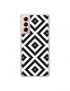 Coque Samsung Galaxy S21 5G Diamond Chevron Black and...