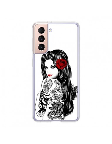 Coque Samsung Galaxy S21 5G Tattoo Girl Lolita - Rachel Caldwell