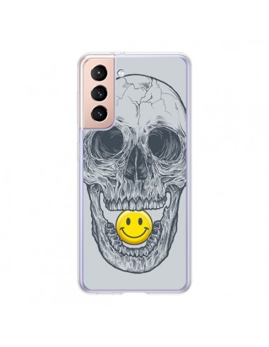 Coque Samsung Galaxy S21 5G Smiley Face Tête de Mort - Rachel Caldwell