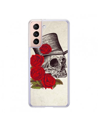 Coque Samsung Galaxy S21 5G Gentleman Crane Tête de Mort - Rachel Caldwell