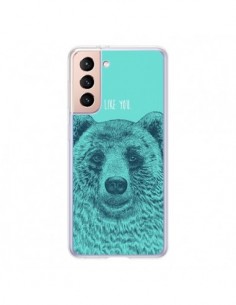 Coque Samsung Galaxy S21 5G Bear Ours I like You - Rachel...