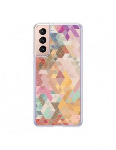 Coque Samsung Galaxy S21 5G Azteque Pattern Triangles -...