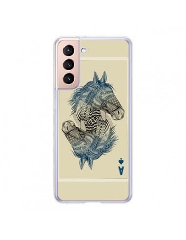 Coque Samsung Galaxy S21 5G Cheval Carte Jeu Horse As - Rachel Caldwell