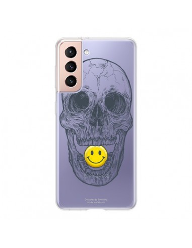Coque Samsung Galaxy S21 5G Tête de Mort Smiley Transparente - Rachel Caldwell