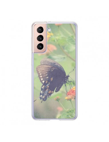 Coque Samsung Galaxy S21 5G Papillon Butterfly - R Delean
