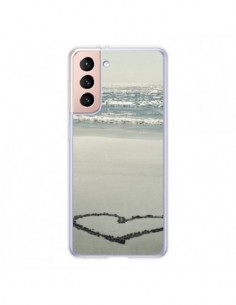 Coque Samsung Galaxy S21 5G Coeoeur Plage Beach Mer Sea...