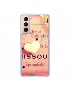 Coque Samsung Galaxy S21 5G Carte Map Missouri Coeoeur -...