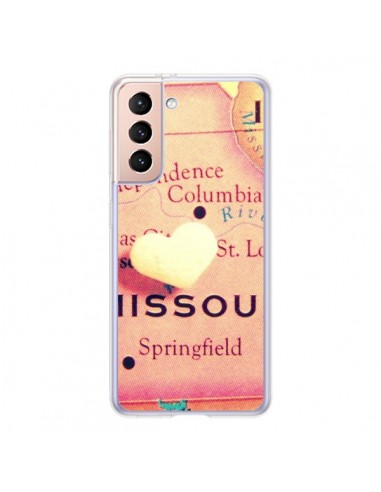 Coque Samsung Galaxy S21 5G Carte Map Missouri Coeoeur - R Delean