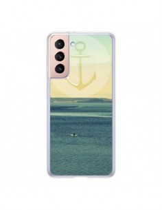 Coque Samsung Galaxy S21 5G Ancre Navire Bateau Summer...