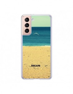 Coque Samsung Galaxy S21 5G Escape Mer Plage Ocean Sable...