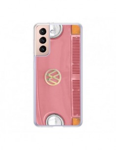 Coque Samsung Galaxy S21 5G Groovy Van Hippie VW Rose - R...