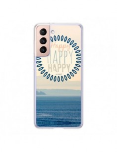 Coque Samsung Galaxy S21 5G Happy Day Mer Ocean Sable...