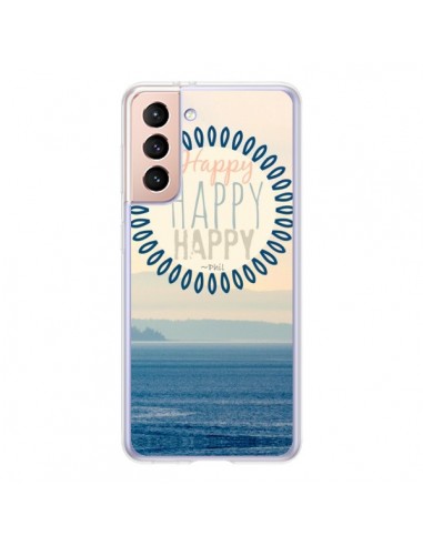 Coque Samsung Galaxy S21 5G Happy Day Mer Ocean Sable Plage Paysage - R Delean