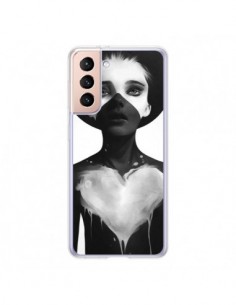 Coque Samsung Galaxy S21 5G Fille Coeur Hold On - Ruben...