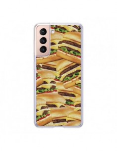 Coque Samsung Galaxy S21 5G Burger Hamburger Cheeseburger...