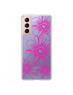 Coque Samsung Galaxy S21 5G Spring Flower Fleurs Roses...