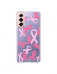 Coque Samsung Galaxy S21 5G Pink Ribbons Ruban Rose...